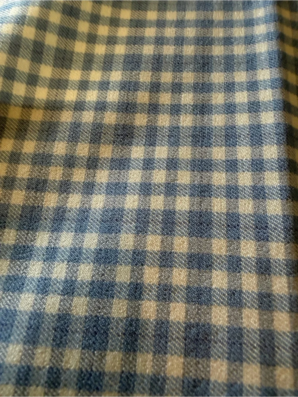 NWT Blue Gingham Wide-Leg Crop Pants.